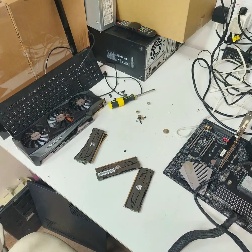 ASUS ROG Strix Dead Motherboard Recovery — Hawalli - before repair