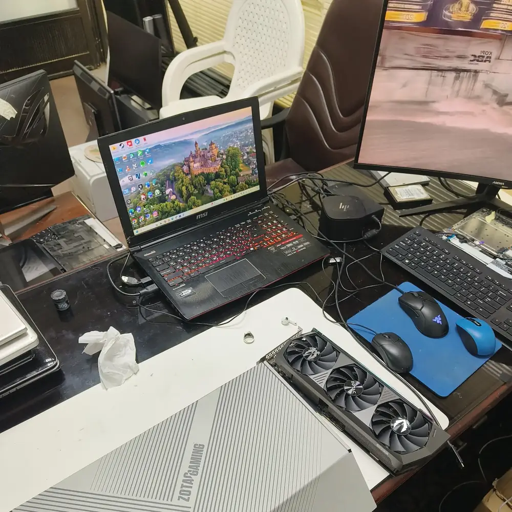Gaming laptop repair workstation in Kuwait